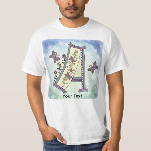 花のモノグラム A Tシャツ (正面)