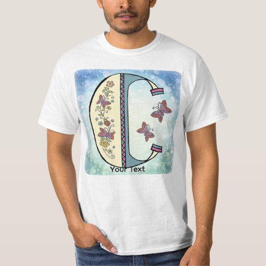 花のモノグラム C Tシャツ (正面)