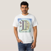 花のモノグラム D Tシャツ (正面フル)