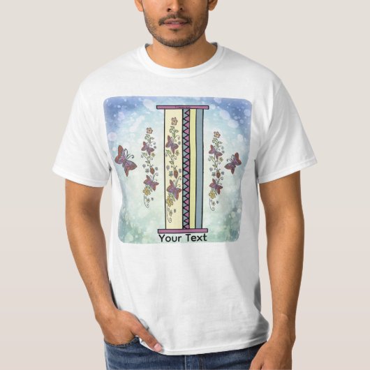 花のモノグラム I Tシャツ (正面)