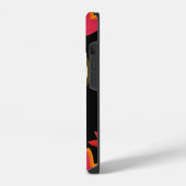 花のモノグラム iPhoneケース (左側面)