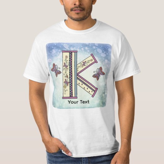 花のモノグラム K Tシャツ (正面)