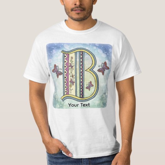 花のモノグラムB Tシャツ (正面)