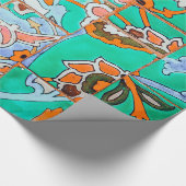 花のモロッコ ラッピングペーパー (角)