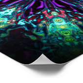 花のモンスターのシールドv1 – パターンpareidolia ポスター (角)