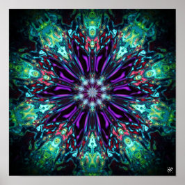 花のモンスターのシールドv1 – パターンpareidolia ポスター