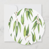 花のヤナギのリース 結婚式のSave the Date 招待状 (裏面)