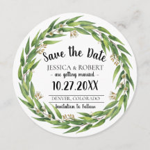 花のヤナギのリース 結婚式のSave the Date