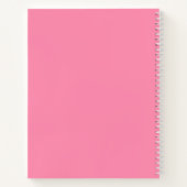 花のユニコーンかわいい女の子らしいカスタム名前子供スケッチ ノートブック (裏面)