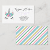 花のユニコーンのお母さんのテレホンカード 名刺 (正面/裏面)