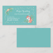 花のユニコーンのお母さんカード コーリングカード (正面/裏面)