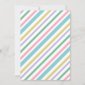 花のユニコーンのパステル調のベビーシャワー 招待状 (裏面)