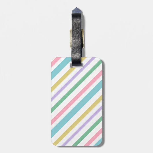 花のユニコーン-あなたの名前を加えて下さい ラゲッジタグ (裏面縦)