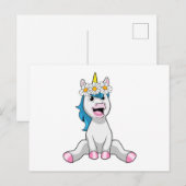 花のユニコーン ダイジー ポストカード (正面/裏面)