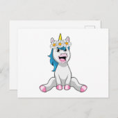 花のユニコーン デイジー ポストカード (正面/裏面)