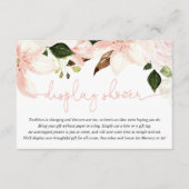 花のユリ ピンク 白 花のディスプレイ シャワー エンクロージャーカード (正面)