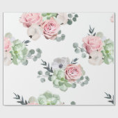 花のユーカリの水気が多い結婚式の包装紙 ラッピングペーパー (フラット)