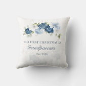 花のユーカリ 祖父母の最初のクリスマス クッション (裏面)