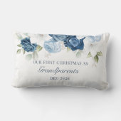 花のユーカリ 祖父母の最初のクリスマス ランバークッション (裏面)