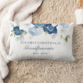 花のユーカリ 祖父母の最初のクリスマス ランバークッション (ブランケット)