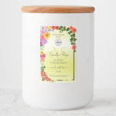 花のライトイエロー製品ラベル モノグラムロゴ フードラベル (正面)