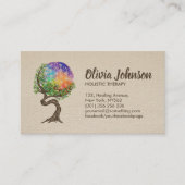花のライフツリー – ホリスティックセラピー 名刺 (正面)