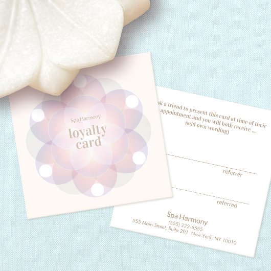 花のライフマンダラカスタマーロイヤリティ6パンチ スクエア名刺