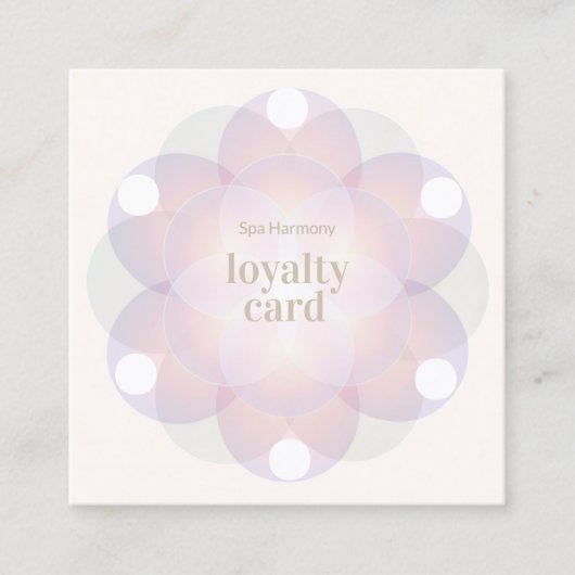 花のライフマンダラカスタマーロイヤリティ6パンチ スクエア名刺 (正面)