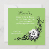 花のライムの大晦日のグランジなパーティの招待状 招待状 (裏面)