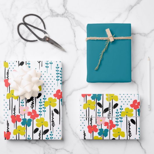 花のラッピングペーパーシート ラッピングペーパーシート (正面)