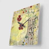 花のラプソディ壁時計 スクエア壁時計 (傾斜)