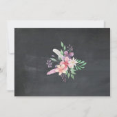 花のランジェリーのシャワーの招待のバチェロレッテのピンク 招待状 (裏面)