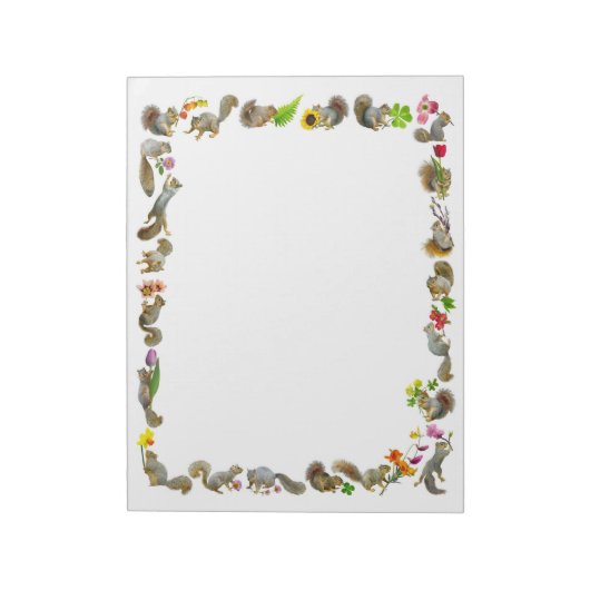 花のリスメモ帳 ノートパッド (回転)