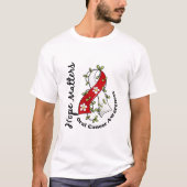 花のリボン4の希望の問題の口頭蟹座 Tシャツ (正面)