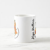 花のリボン4の希望の問題の多発性硬化 コーヒーマグカップ (中央)