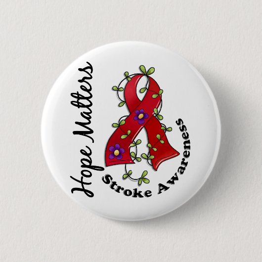 花のリボン4の希望の問題の打撃 缶バッジ (正面)