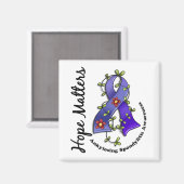 花のリボン4 hope matters Ankylosing Spondyliti マグネット (正面/裏面)