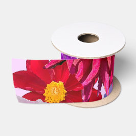 花のリボン, ピンクの花のリボン, サテンリボン