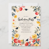 花のリンゴの先生卒業パーティー招待状 招待状 (正面)