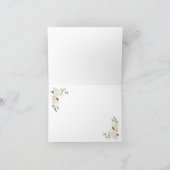 花のリースのウェディングパーティーのお礼のカード　イニシャルG サンキューカード (内部)