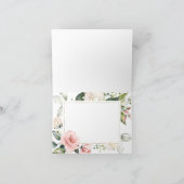 花のリースのウェディングパーティーのお礼カード（アルファベットのD） サンキューカード (内部)