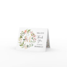 花のリースのウェディングパーティーのモノグラム文字M