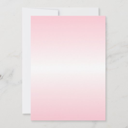 花のリースのピンクSIPは及び女の子|の写真を見ます 招待状 (裏面)