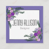 花のリースの名刺 スクエア名刺 (正面)