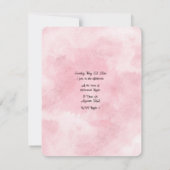 花のリースのBlue Jay Birdブライダルシャワー 招待状 (裏面)