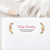 花のリース両側 ラベル (インサイチュ)