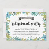 花のリース|の花の退職パーティー 招待状 (正面)