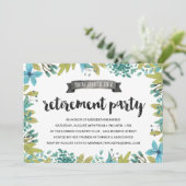 花のリース|の花の退職パーティー 招待状 (スタンド正面)