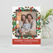 花のリース エレガント ファミリー クリスマス フォト (スタンド正面)