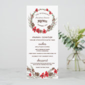 花のリース クリスマス ホリデー ディナー メニュー (スタンド正面)